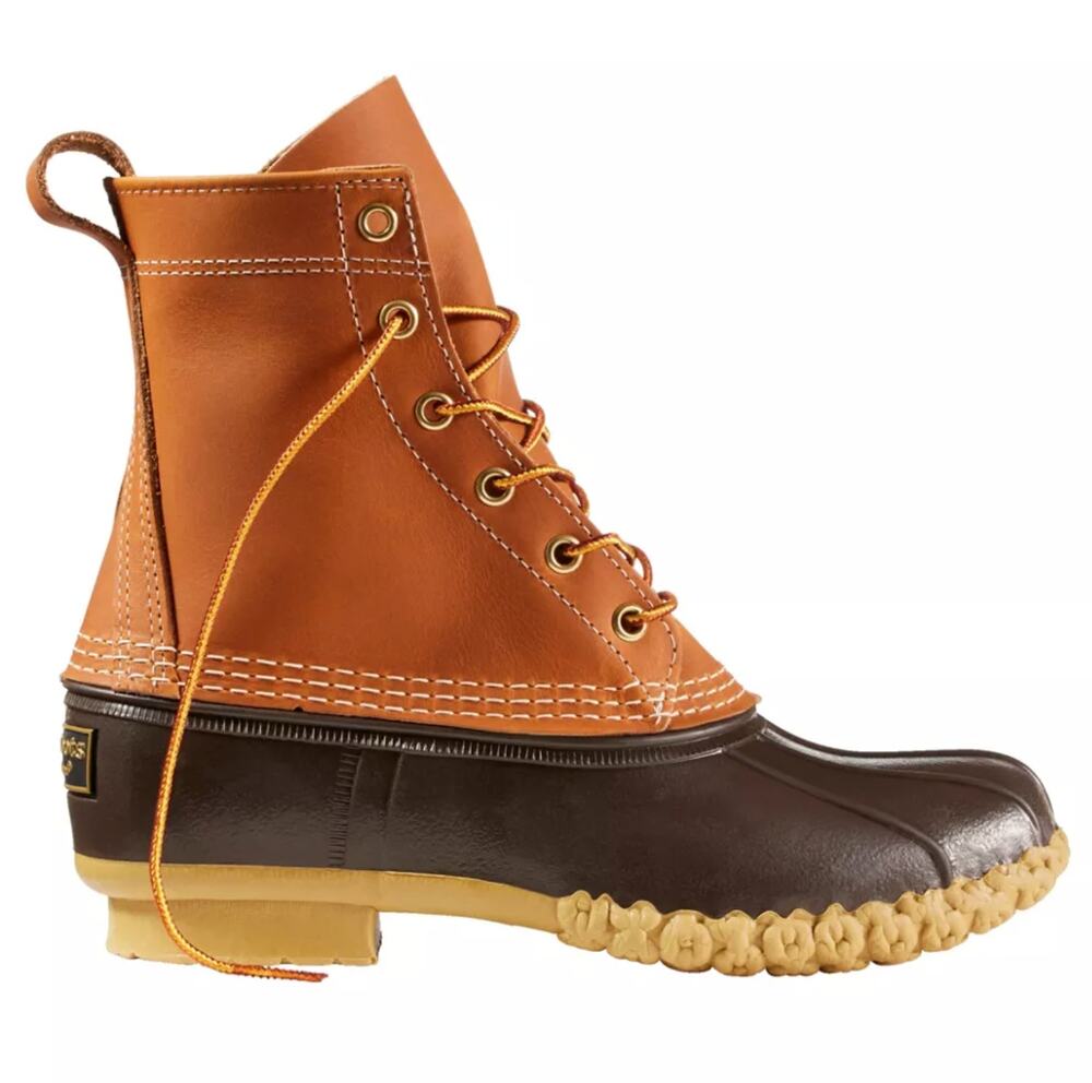 L.L. Bean Women’s Bean Boots 8” Lace Up Tan Brown Gum Boots Size 7 Classic